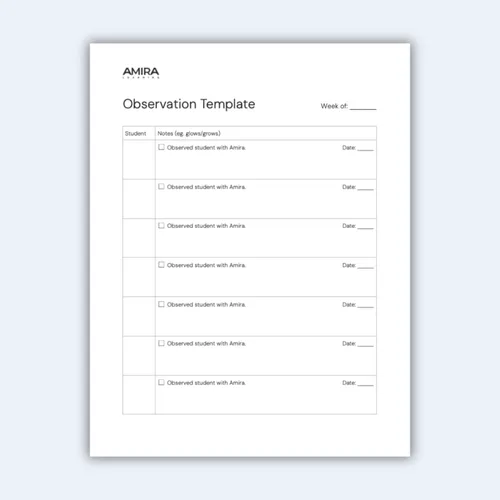 Observation Notes Template preview