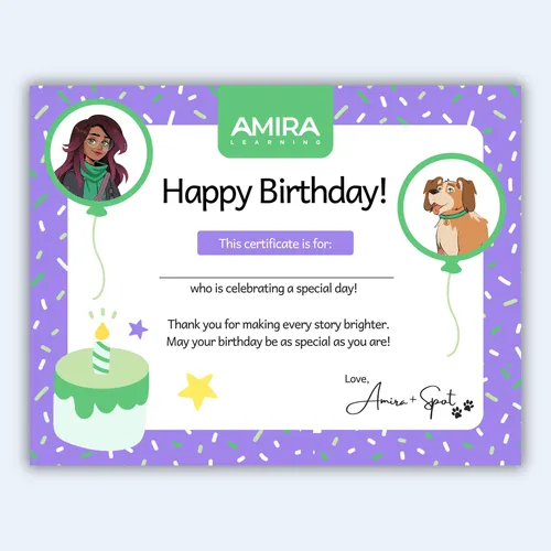 Birthday Certificate preview